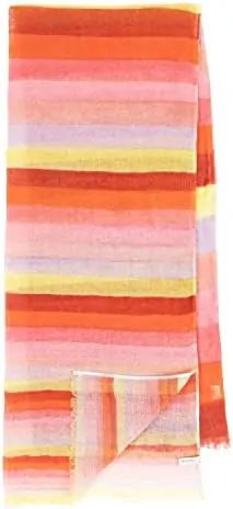 Paul Smith PS WOMEN SCARF HAND PNT STRP, Red, One Size