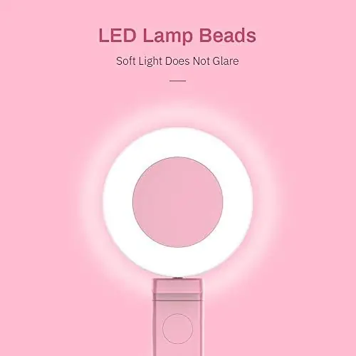 RTBBYU 4 in 1 Selfie Stick LED Ring Light Extendable Handheld Monopod Live Tripod for Smartphone - Image 7