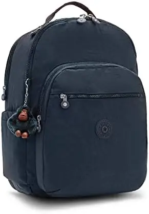 Kipling Women's Seoul Extra Large 17” Laptop Backpack, Durable, Roomy with Padded Shoulder Straps, Bag, True Blue Tonal 2, 13.5" L x 18.25" H x 7.75" D - Image 2
