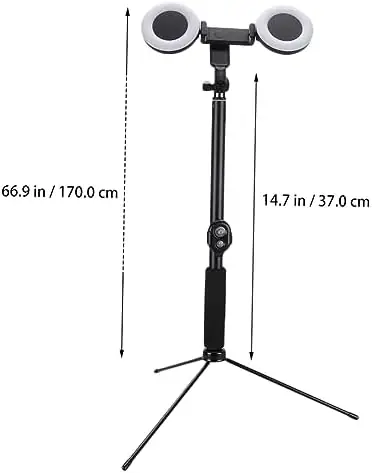 Abaodam 3 pcs Cellphone Selfie lamp Fill Light Mobile Phone Selfie lamp Mobile Phone LED Ring lamp Selfie Light Tripod Cellphone Tripod Selfie Stick Tripod Bracket Fall to The Ground - Image 3
