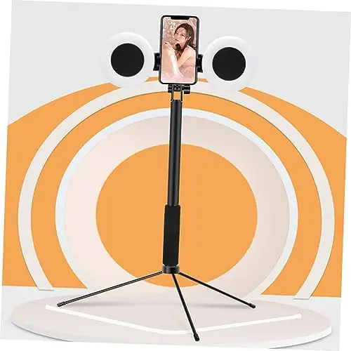 Abaodam 3 pcs Cellphone Selfie lamp Fill Light Mobile Phone Selfie lamp Mobile Phone LED Ring lamp Selfie Light Tripod Cellphone Tripod Selfie Stick Tripod Bracket Fall to The Ground - Image 7