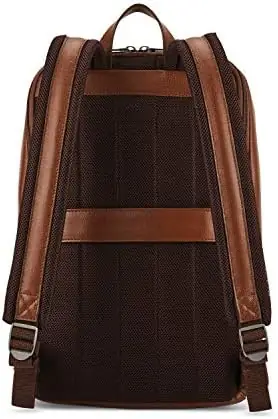 Samsonite Classic Leather Slim Backpack, Cognac, One Size - Image 2