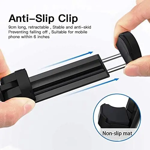 JHWSX Selfie Stick Tripod, Extendable Selfie Stick with Remote, Compatible with Phone - Image 5