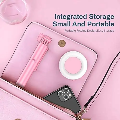 n/a 4 in 1 Wireless Bluetooth Selfie Stick LED Ring Light Extendable Handheld Monopod Live Tripod for Smartphone - Image 5