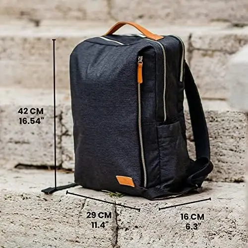 Nordace Siena Smart Backpack with USB Charging - 15.6 Inch Laptop Backpack, 19L Daily Backpack for Travel, Everyday, or Work (Black) - Image 3