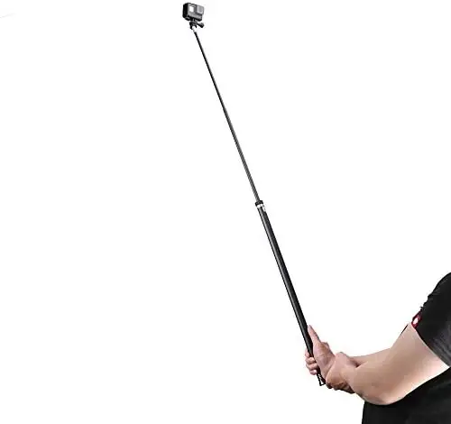 JHWSX Aluminum Alloy Extendable Handheld Selfie Stick Telescoping Pole for Smartphone Action